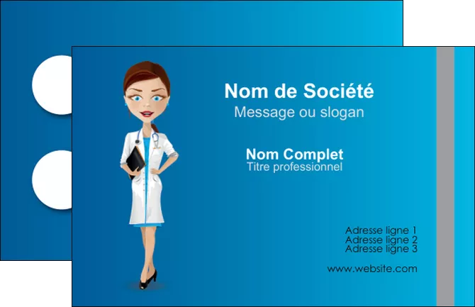 faire modele a imprimer carte de visite infirmier infirmiere medecin docteur infirmier MIS44829