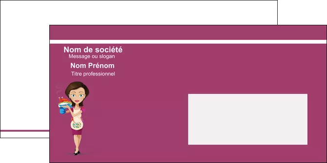 faire modele a imprimer enveloppe bar et cafe et pub serveuse restaurant restaurateur MIFBE44853