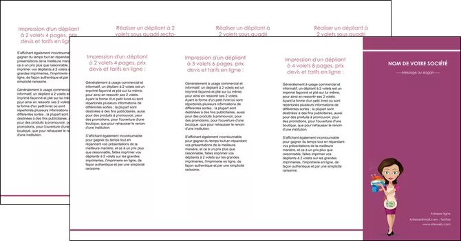 imprimer depliant 4 volets  8 pages  bar et cafe et pub serveuse restaurant restaurateur MLGI44895