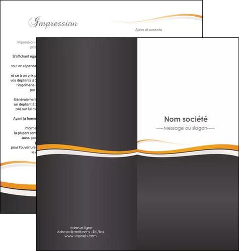 imprimer depliant 2 volets  4 pages  standard design abstrait MID45095