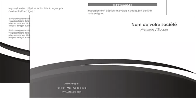 faire modele a imprimer depliant 2 volets  4 pages  standard design abstrait MIF45167