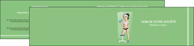 faire depliant 2 volets  4 pages  sport sport sportive salle de sport MIFBE45185
