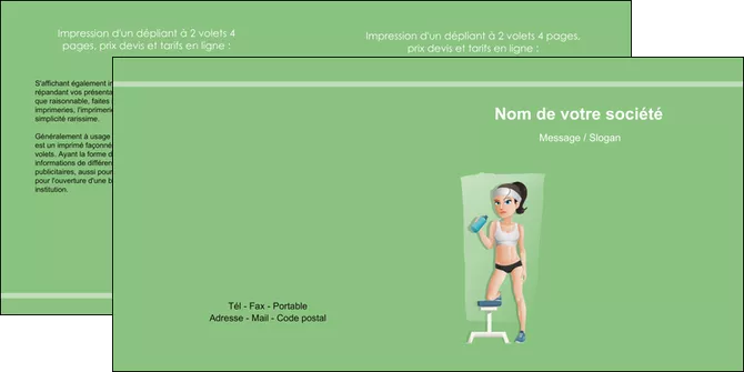 modele en ligne depliant 2 volets  4 pages  sport sport sportive salle de sport MIFBE45191