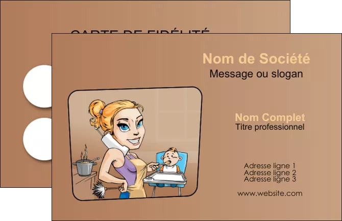 exemple carte de visite menagere femme femme au foyer MLIGLU45403