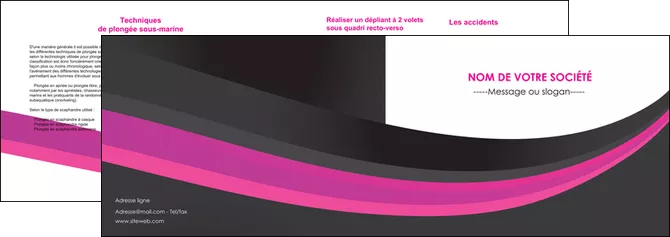 modele en ligne depliant 2 volets  4 pages  standard texture structure MIFCH45901