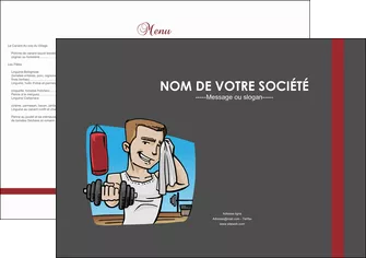 imprimer set de table sport musculation salle de musculation poids MLGI45971