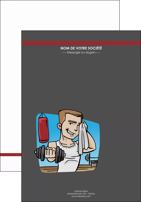 exemple affiche sport musculation salle de musculation poids MLGI45975