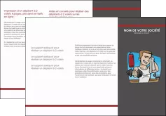 impression depliant 3 volets  6 pages  sport musculation salle de musculation poids MLGI45979