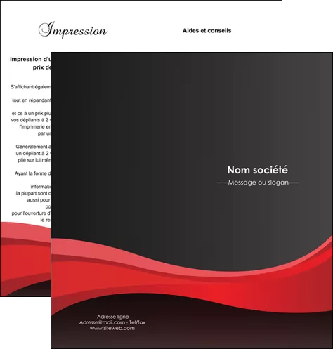 imprimer depliant 2 volets  4 pages  standard texture contexture MID46515