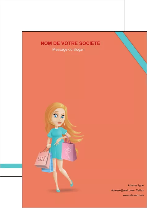 imprimerie affiche vetements et accessoires shopping magasin fille MIFCH46699