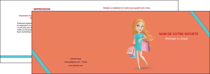 modele en ligne depliant 2 volets  4 pages  vetements et accessoires shopping magasin fille MIFBE46725