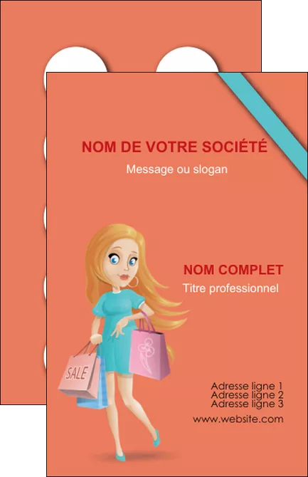 realiser carte de visite vetements et accessoires shopping magasin fille MLGI46731