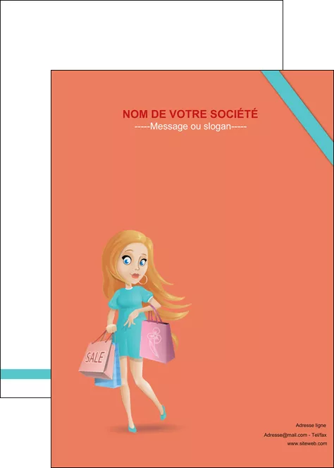 modele affiche vetements et accessoires shopping magasin fille MID46741