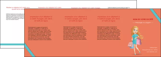 modele depliant 4 volets  8 pages  vetements et accessoires shopping magasin fille MIFCH46745