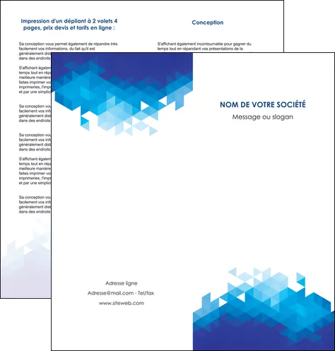 impression depliant 2 volets  4 pages  texture contexture structure MIFBE48203