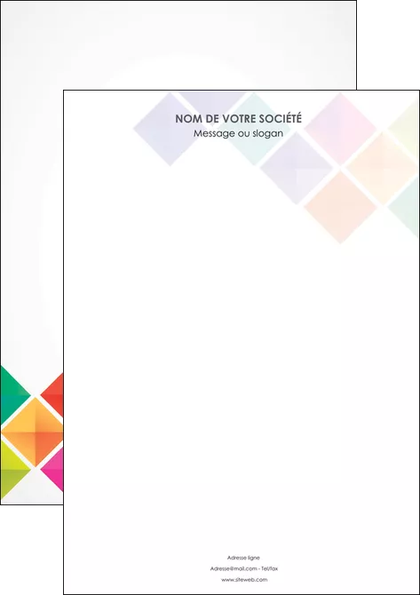 modele affiche arc en ciel cube colore MLGI51701