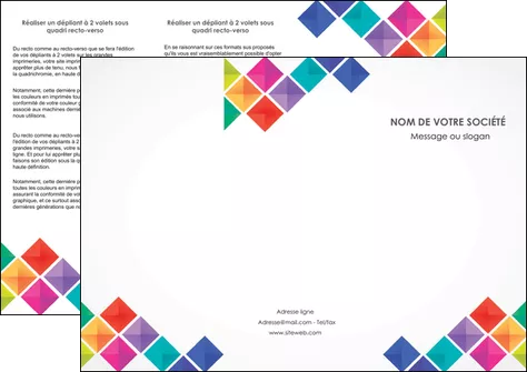 realiser depliant 3 volets  6 pages  arc en ciel cube colore MID51723