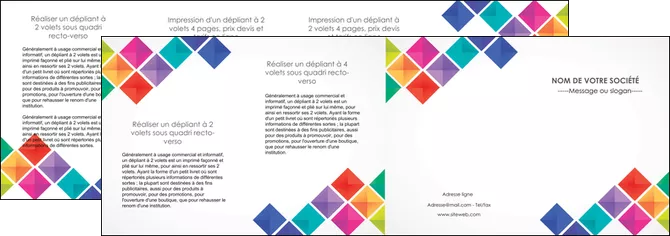realiser depliant 4 volets  8 pages  arc en ciel cube colore MLGI51747