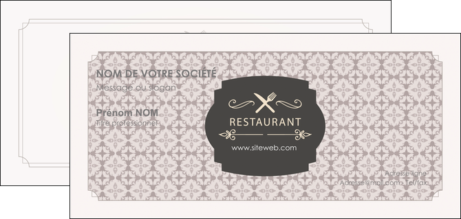 personnaliser maquette carte de correspondance bar et cafe et pub restaurant restauration restaurateur MMIF52669