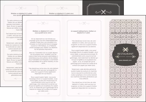 creation graphique en ligne depliant 3 volets  6 pages  bar et cafe et pub restaurant restauration restaurateur MID52679
