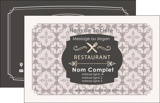 imprimerie carte de visite bar et cafe et pub restaurant restauration restaurateur MIDLU52695