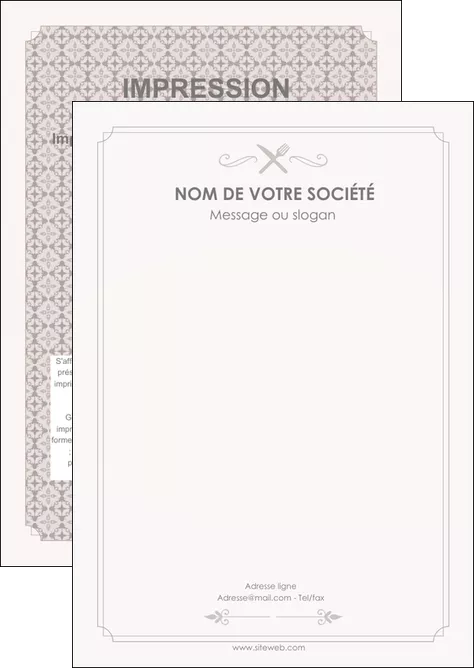 maquette en ligne a personnaliser flyers bar et cafe et pub restaurant restauration restaurateur MLGI52703