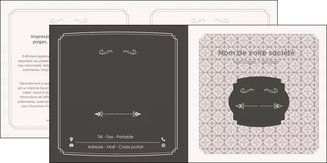 imprimerie depliant 2 volets  4 pages  texture contexture fond MIFCH52987