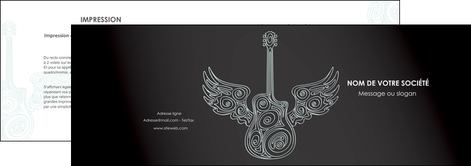creer modele en ligne depliant 2 volets  4 pages  loisirs guitare musique musicale MLGI54983