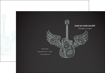 faire modele a imprimer pochette a rabat loisirs guitare musique musicale MLGI54985