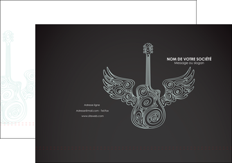 faire modele a imprimer pochette a rabat loisirs guitare musique musicale MLGI54987