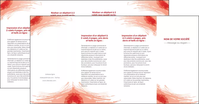 exemple depliant 4 volets  8 pages  texture contexture structure MIFCH55105