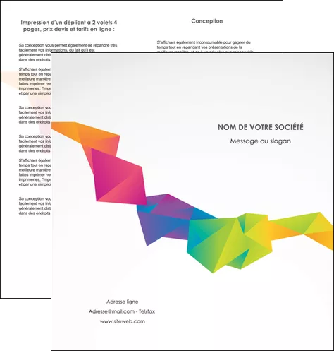 creation graphique en ligne depliant 2 volets  4 pages  texture contexture structure MLGI55467