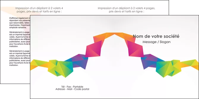 realiser depliant 2 volets  4 pages  texture contexture structure MLGI55469