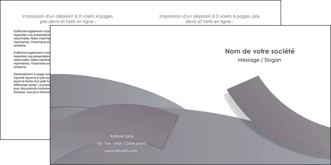 impression depliant 2 volets  4 pages  texture contexture structure MLGI56669