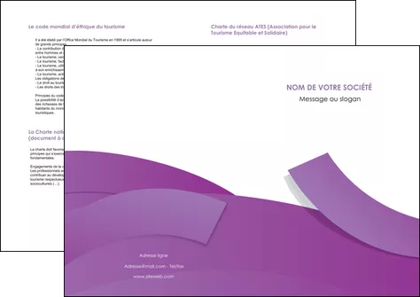 maquette en ligne a personnaliser depliant 2 volets  4 pages  violet fond violet violet pastel MLGI56949