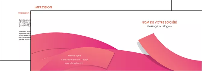 imprimer depliant 2 volets  4 pages  orange rose couleur MLGI57133