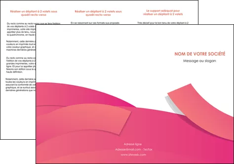 personnaliser maquette depliant 3 volets  6 pages  orange rose couleur MLGI57143