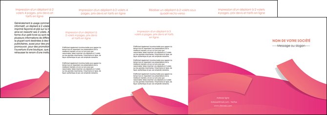 personnaliser modele de depliant 4 volets  8 pages  orange rose couleur MIS57159