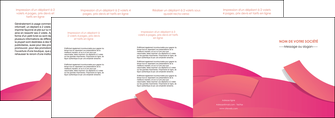 personnaliser modele de depliant 4 volets  8 pages  orange rose couleur MIF57159