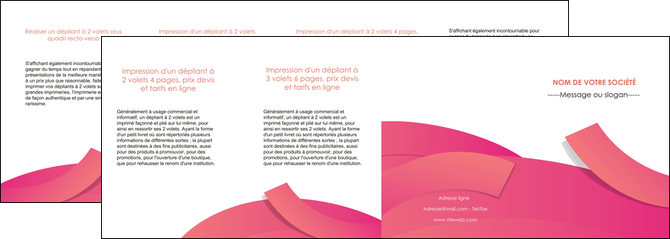 modele en ligne depliant 4 volets  8 pages  orange rose couleur MIF57165
