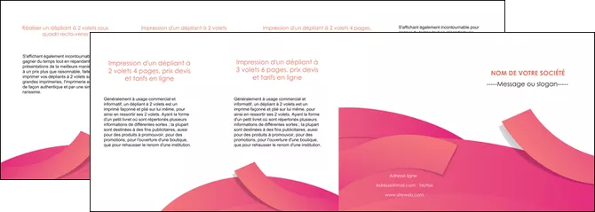 modele en ligne depliant 4 volets  8 pages  orange rose couleur MLGI57165