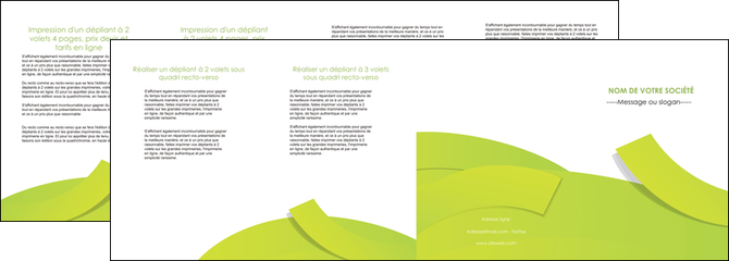 modele en ligne depliant 4 volets  8 pages  espaces verts vert vert pastel colore MLIP57273