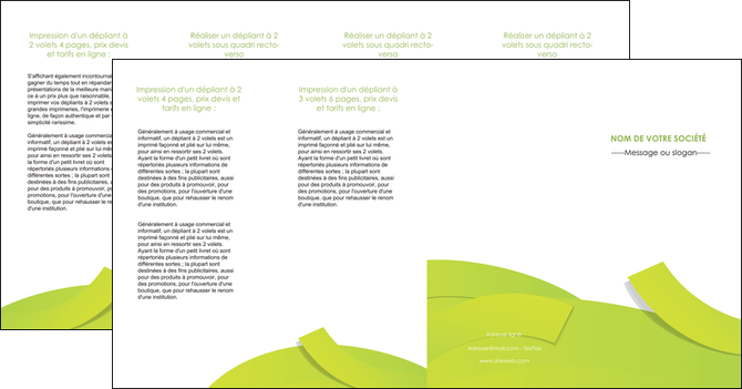 imprimerie depliant 4 volets  8 pages  espaces verts vert vert pastel colore MLIP57277