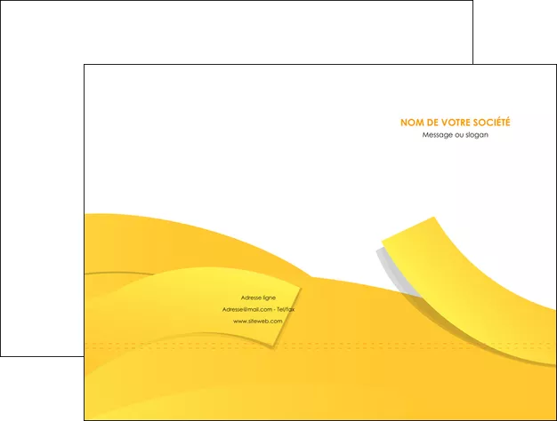 creation graphique en ligne pochette a rabat jaune fond colore fond jaune MLGI57347