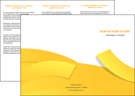 faire modele a imprimer depliant 3 volets  6 pages  jaune fond colore fond jaune MLIP57359