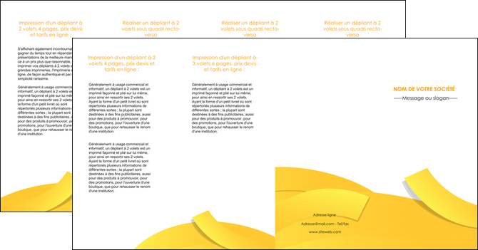 imprimerie depliant 4 volets  8 pages  jaune fond colore fond jaune MLGI57381