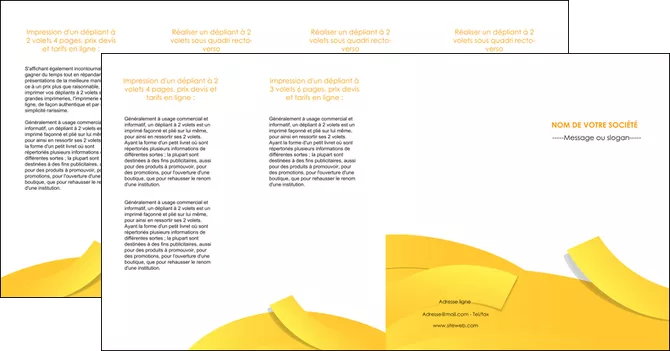 imprimerie depliant 4 volets  8 pages  jaune fond colore fond jaune MLGI57381