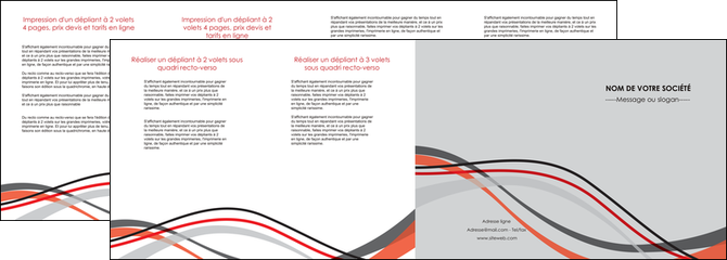 maquette en ligne a personnaliser depliant 4 volets  8 pages  web design gris rouge fond gris MLGI57395
