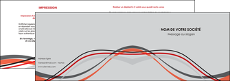 faire depliant 2 volets  4 pages  web design gris rouge fond gris MLGI57423