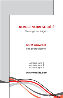 personnaliser modele de carte de visite web design gris rouge fond gris MLGI57429